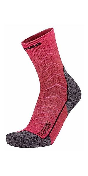 Lowa Wandersocken Crew Trekking (Merinowolle, Wabenstruktur) rot/pink - 1 P günstig online kaufen