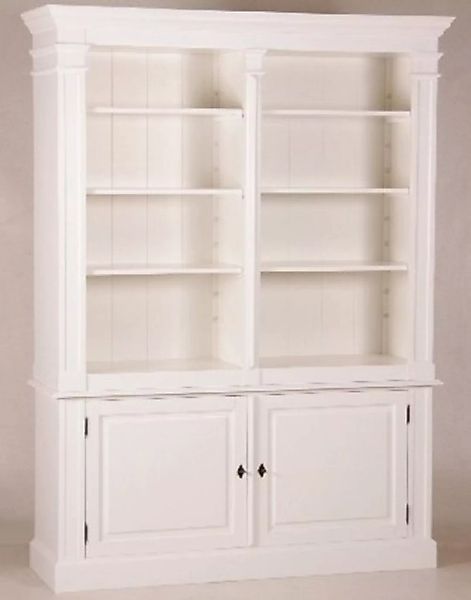 Casa Padrino Buffet Shabby Chic Landhaus Stil Schrank Bücherschrank Weiß B günstig online kaufen