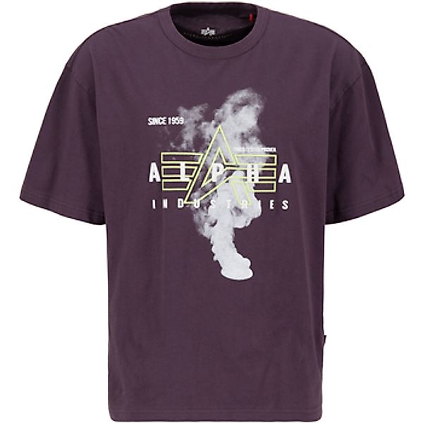Alpha Industries  T-Shirt Smoke Logo T-Shirt - Plum günstig online kaufen