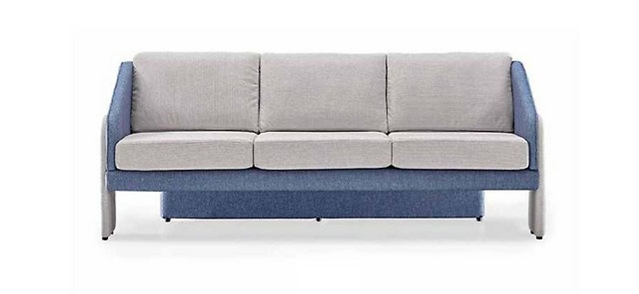 JVmoebel 3-Sitzer Grau-Blauer Dreisitzer Moderne Polstersofas Designer Wohn günstig online kaufen