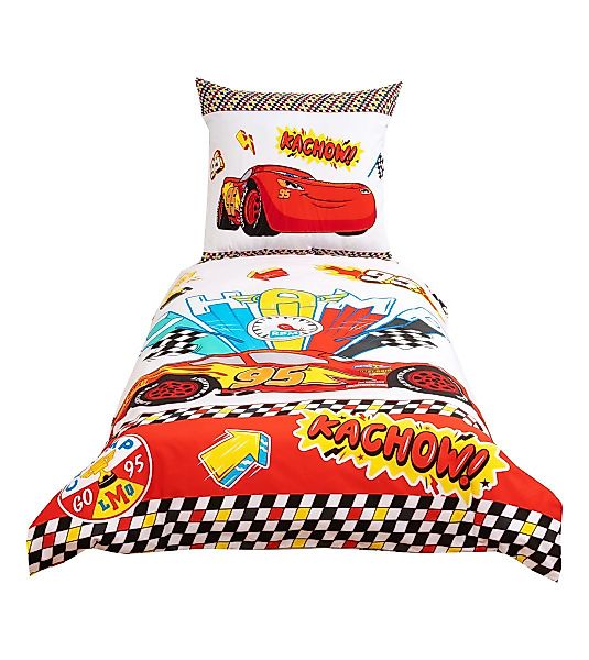 JACK Kinderbettwäsche Cars Champ Disney 135x200cm günstig online kaufen