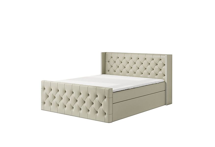 A&J MöbelLand GmbH Boxspringbett LUNA mit 2 Bettkästen, Bonell-Matratze und günstig online kaufen