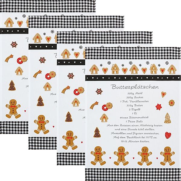Erwin Müller Geschirrtuch Geschirrtuch "Butterplätzchen" 4er-Pack, günstig online kaufen