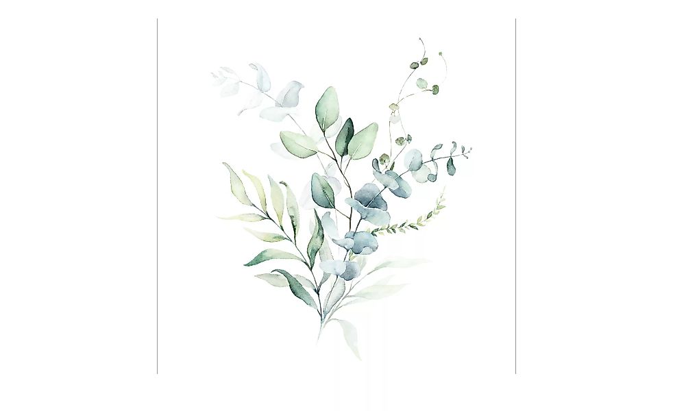 Glasbild 30x30 cm  Watercoloures Leaves I - 30 cm - 30 cm - Sconto günstig online kaufen