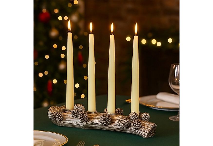 Online-Fuchs Kerzenständer in Ast Form mit Tannenzapfen - Kerzenhalter für günstig online kaufen