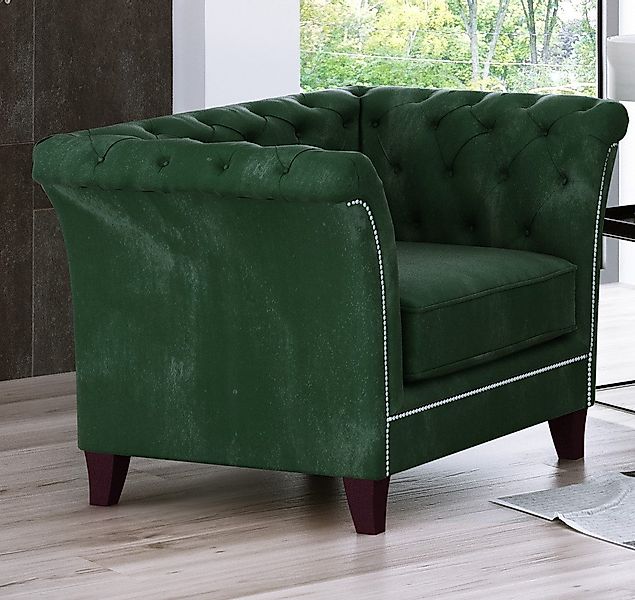 S-Style Möbel Chesterfield-Sessel Rainsburg aus Samt-Stoff günstig online kaufen