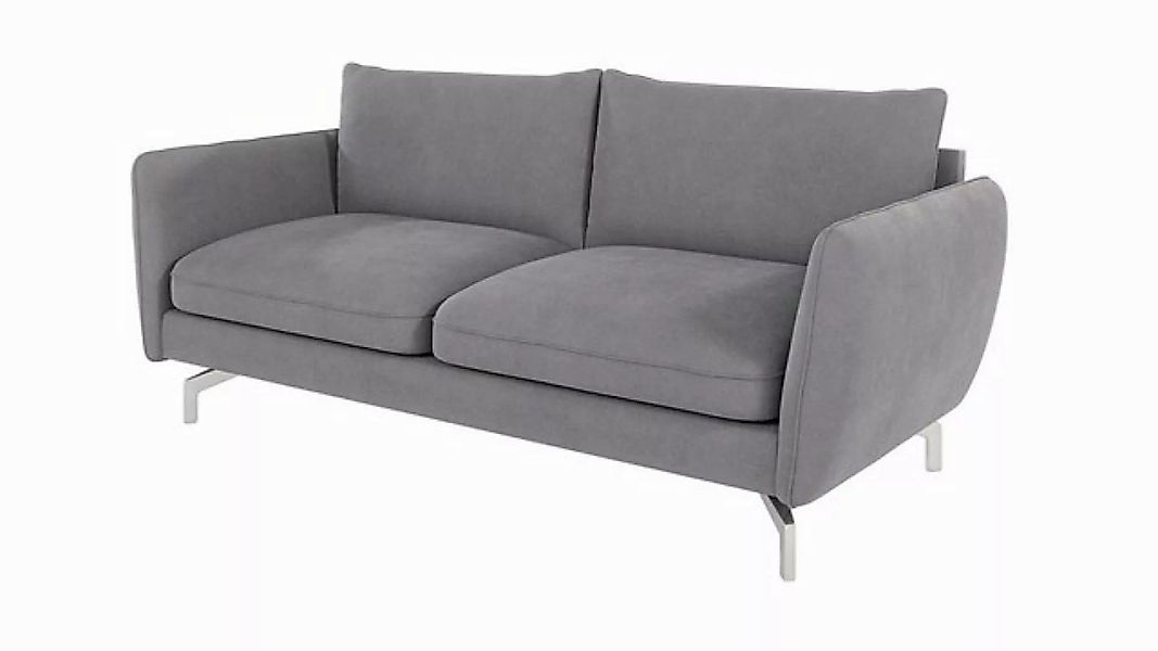 S-Style Möbel 3-Sitzer Sofa Benita mit Silber Metall Füßen, mit Wellenfeder günstig online kaufen