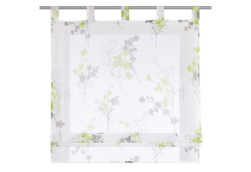 Joyswahl Raffrollo Mori Aesthetic, mit Schlaufen, Zweifarben Blumenmuster, günstig online kaufen