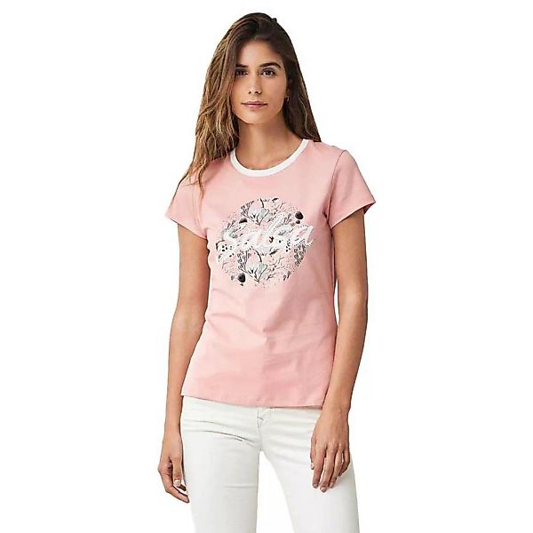 Salsa Jeans Markendruck Floral Kurzärmeliges T-shirt XS Pink günstig online kaufen