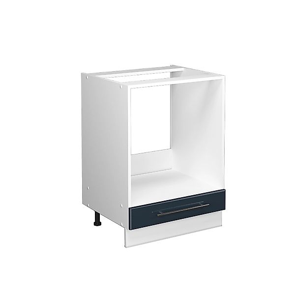 Vicco Herdumbauschrank Fame-Line Dunkelblau Hochglanz/Weiß 60 cm ohne Arbei günstig online kaufen