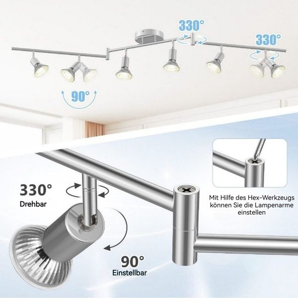 BlingBin LED Deckenstrahler 6 flammig LED günstig online kaufen