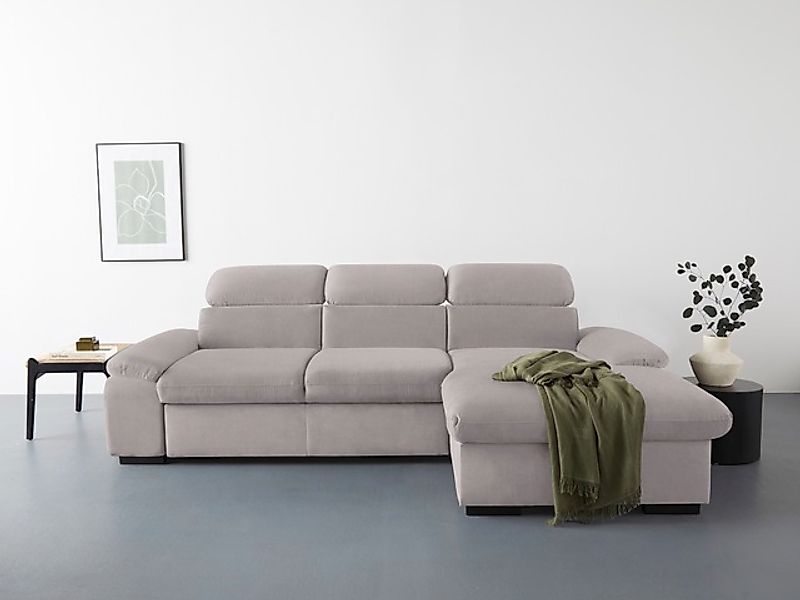 COTTA Ecksofa »Lola L-Form mit Kopfteilfunktion & Hocker«, (Set, mit Hocker günstig online kaufen