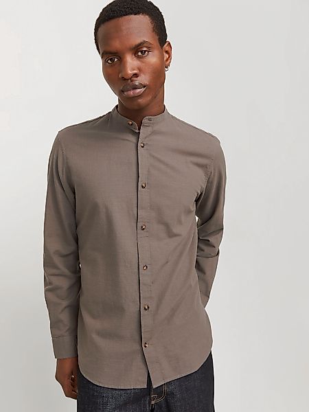 Jack & Jones Langarmhemd "JJESUMMER BAND SHIRT LS SN", mit Bandkragen günstig online kaufen