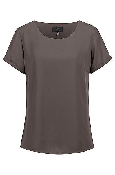 GREIFF Kurzarmbluse Greiff CHIFFON Damen Bluse Kurzarm Rundhals Regular Tau günstig online kaufen
