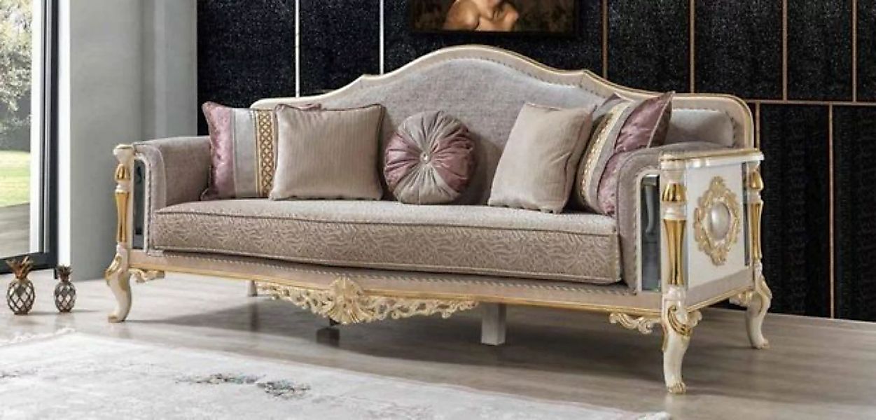 JVmoebel Sofa Chesterfield Sofa Couch 3er Couchen Barock Rokoko Sofas Couch günstig online kaufen