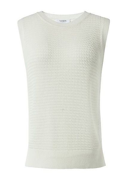 comma casual identity Pullunder Strickpullunder aus Baumwollmix Rippblende günstig online kaufen