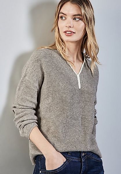 STREET ONE Strickpullover – Pullover mit V-Ausschnitt günstig online kaufen