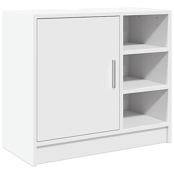 vidaXL Waschbeckenunterschrank Weiß 63x29x55 cm Holzwerkstoff günstig online kaufen