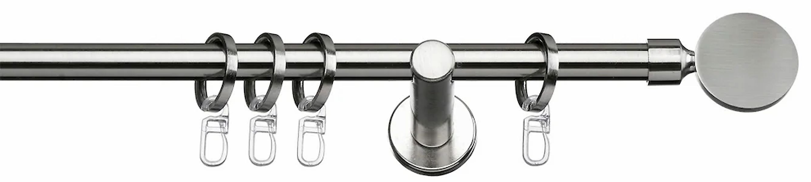 indeko Gardinenstange "Rondo" Ø 16 1-läufig Fixmaß Komplett-Set inkl. Ringe günstig online kaufen