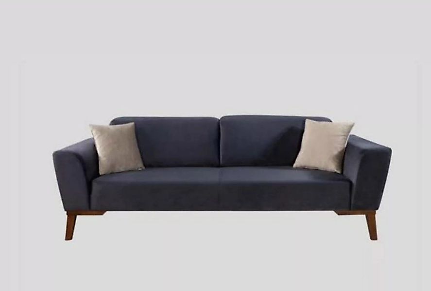 JVmoebel Sofa Sofa 3 Sitzer Blau Wohnzimmer Set Design Möbel Italienischer günstig online kaufen