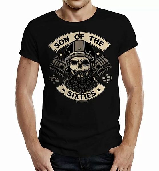 RAHMENLOS® T-Shirt Biker-Shirt für ältere Motorradfahrer: Son of the Sixtie günstig online kaufen