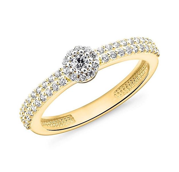 JEWLIX Goldring JEWLIX Verlobungsring aus 375er Gold mit Zirkonia günstig online kaufen