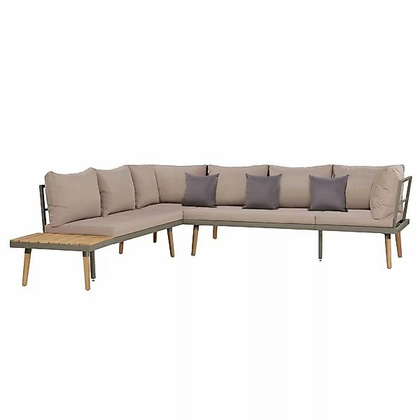 4-tlg. Garten-lounge-set Mit Auflagen Massivholz Akazie Braun günstig online kaufen