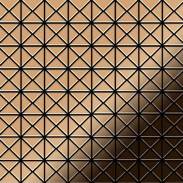 ALLOY Mosaik Fliese Massiv Metall Titan Hochglänzend Kupfer 1,6mm Stark Dec günstig online kaufen