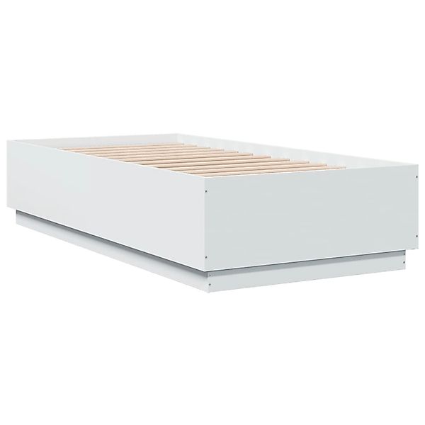 vidaXL Bettgestell mit LED Weiß 75x190 cm Holzwerkstoff 3209667 günstig online kaufen