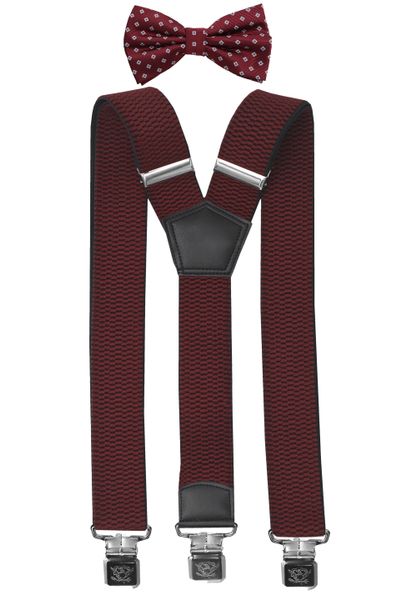 Fabio Farini Hosenträger mit passender Fliege günstig online kaufen