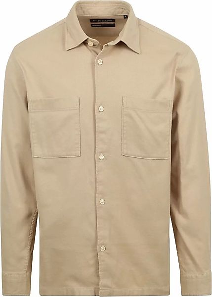 Marc O'Polo Flanell Twill Hemd Beige - Größe L günstig online kaufen