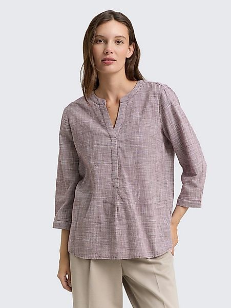 TOM TAILOR Langarmbluse Blusen & Shirts Bluse aus Baumwolle günstig online kaufen