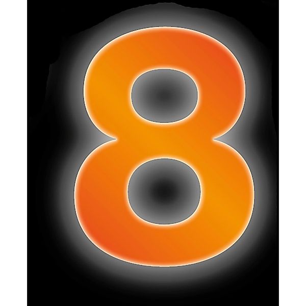 Conacord Klebezahl 8 Reflektierend 8 cm Orange günstig online kaufen