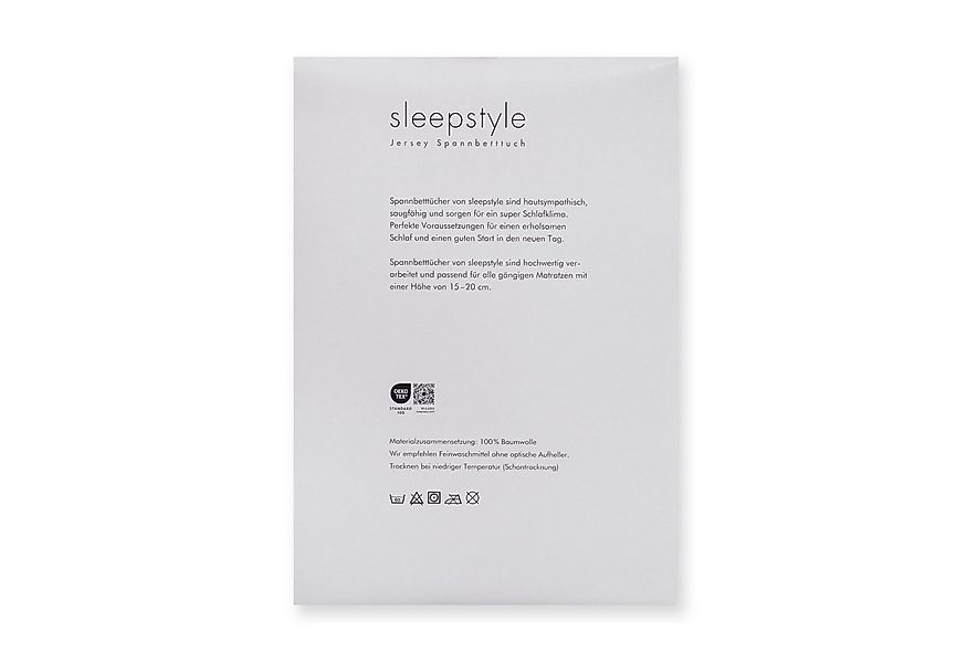 Sleepstyle Spannbettlaken SleepStyle, Jersey, Gummizug: rundum, (1 Stück), günstig online kaufen