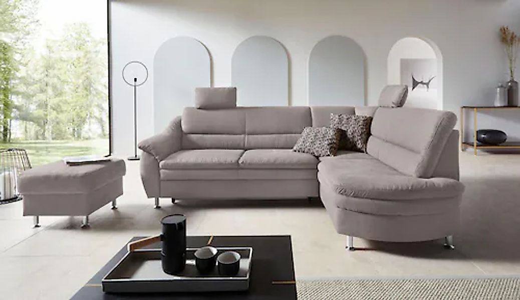 Home affaire Ecksofa »Cardoso L-Form« Federkern, wahlweise mit Bett, Schubk günstig online kaufen