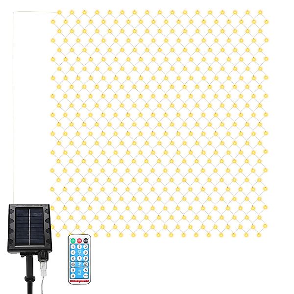 Clanmacy LED-Lichternetz Solar Lichternetz Lichterkette 8 günstig online kaufen