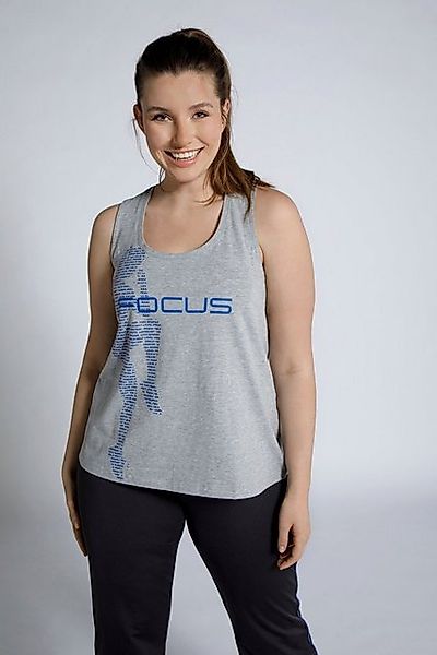 Ulla Popken T-Shirt Top XL-Statement Rundhals sportiver Rücken günstig online kaufen