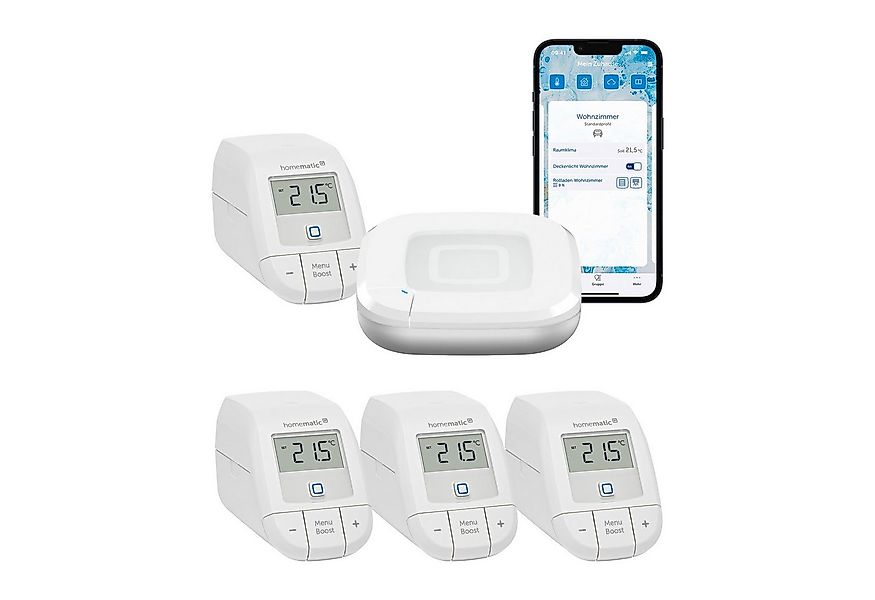 Homematic IP Heizkörperthermostat Starter Bundle Heizen Basic für 4 Heizkör günstig online kaufen