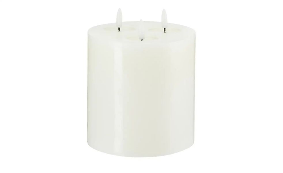 HOME STORY LED Kerze   ¦ weiß ¦ Wachs,Kunststoff ¦ Maße (cm): H: 18  Ø: 15 günstig online kaufen