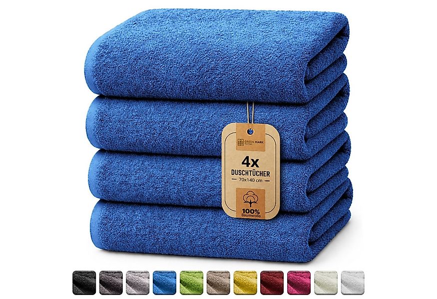 NatureMark Duschtuch 4er-Sparpack Frottier Duschtücher 70x140cm, 100% Baumw günstig online kaufen