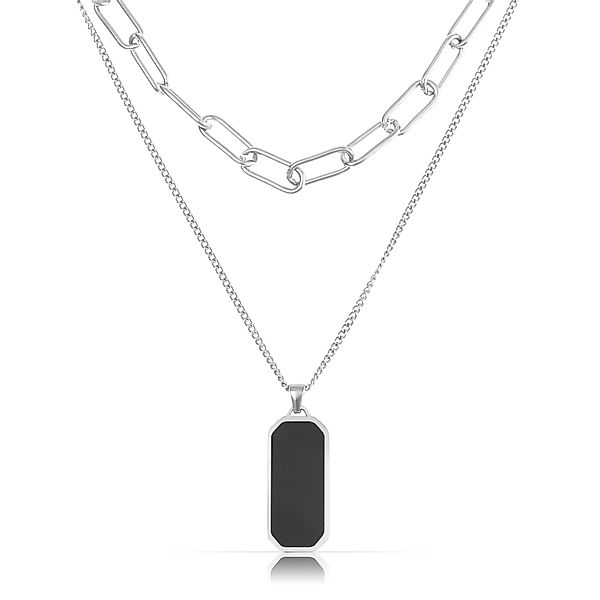 Made by Nami Edelstahlkette Doppellagige Herren günstig online kaufen