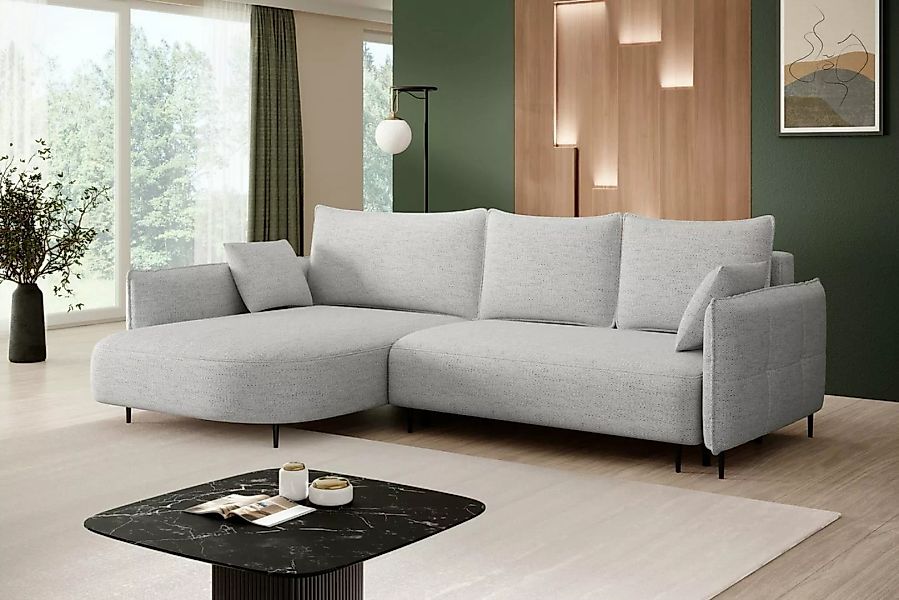 Beautysofa Ecksofa SYCYLIA, mit Schlaffunktion und Bettkasten günstig online kaufen