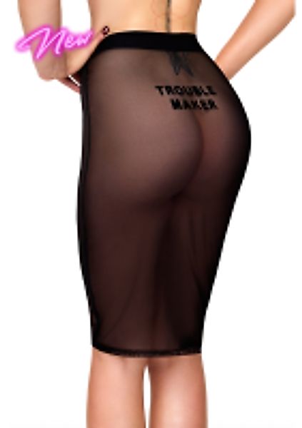 Transparenter Tüll-Rock – Schwarz günstig online kaufen