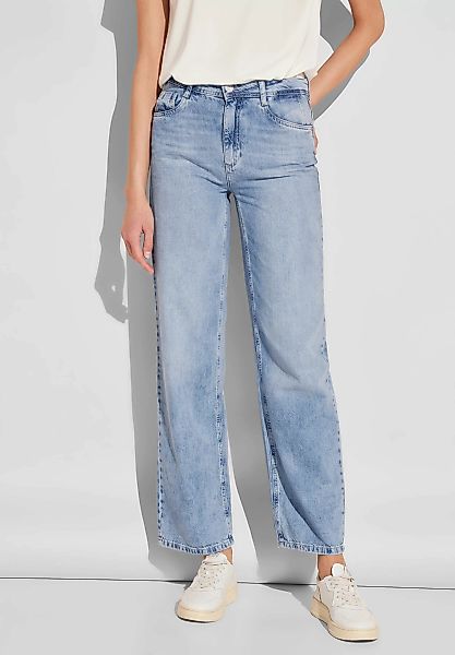 STREET ONE High-waist-Jeans, in hellblauer Waschung günstig online kaufen