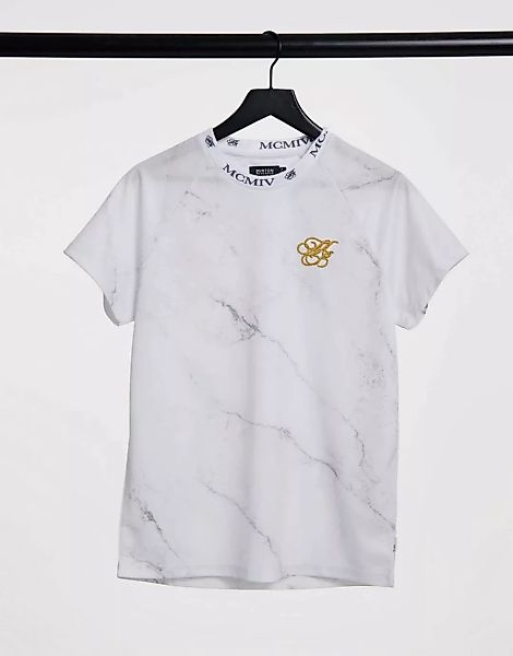 Burton Menswear – Iconic Airtech – T-Shirt mit Marmormuster in gebrochenem günstig online kaufen