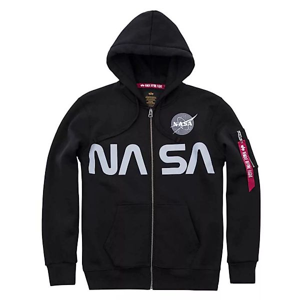 Alpha Industries Nasa Sweatshirt Mit Reißverschluss S Black günstig online kaufen