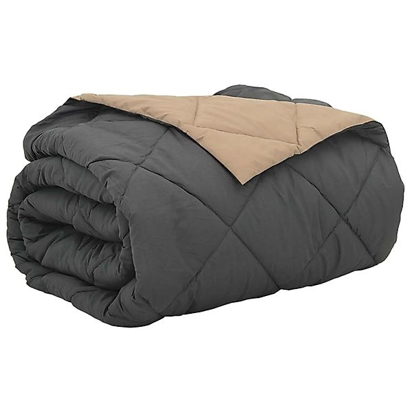 vidaXL Sommerdecke Anthrazit und Taupe 220 x 240 cm Mikrofaser 42025425 günstig online kaufen