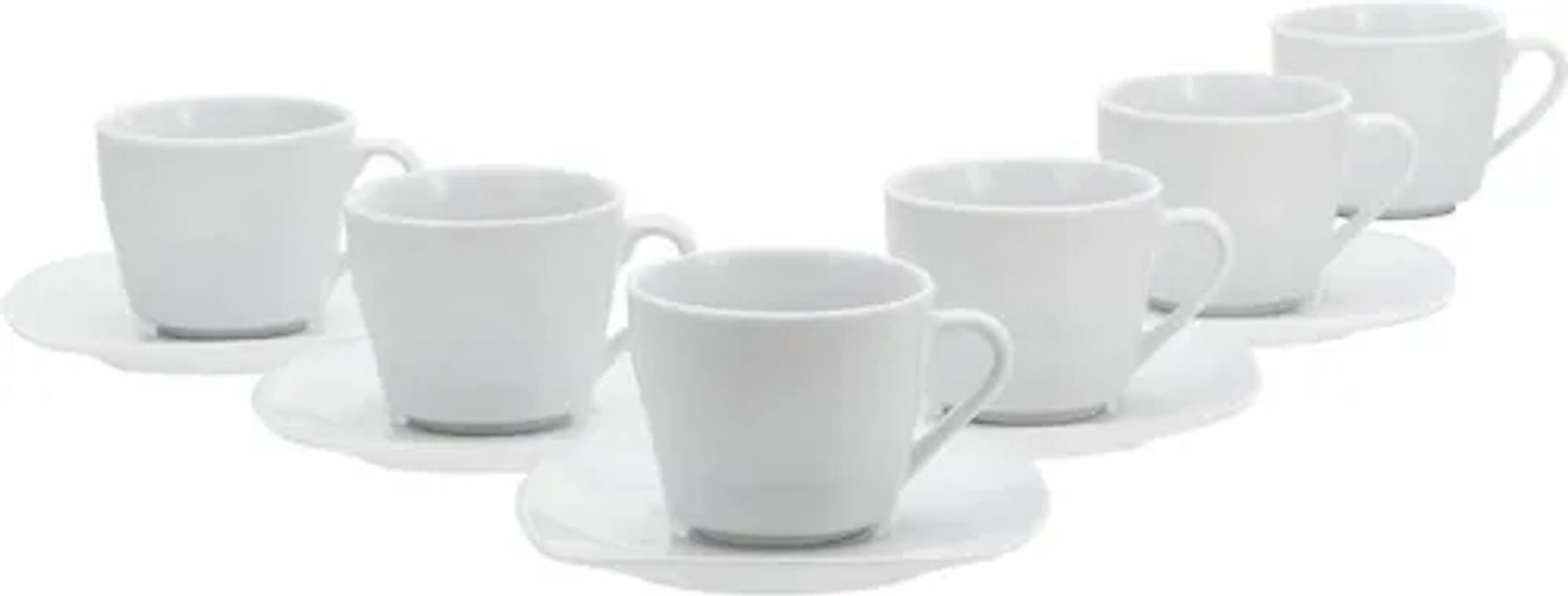 CreaTable Tasse »Square Weiss«, (Set, 12 tlg.), 200 ml, 12-teilig günstig online kaufen