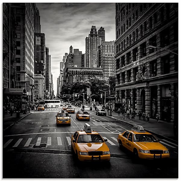 Artland Glasbild "New York City Verkehr 5th Avenue" Amerika 1 Stk. tlg. in günstig online kaufen