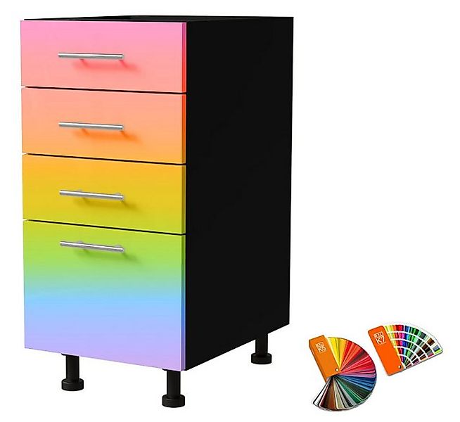 Feldmann-Wohnen Unterschrank Brerra (D4/40, 4 Schubladen - Blum Metabox (Te günstig online kaufen